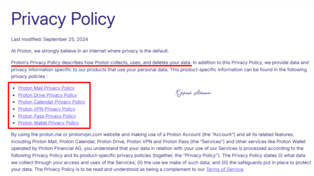 Proton VPN Review (2026) - Best Free VPN? 7 Proton VPN privacy policy statement