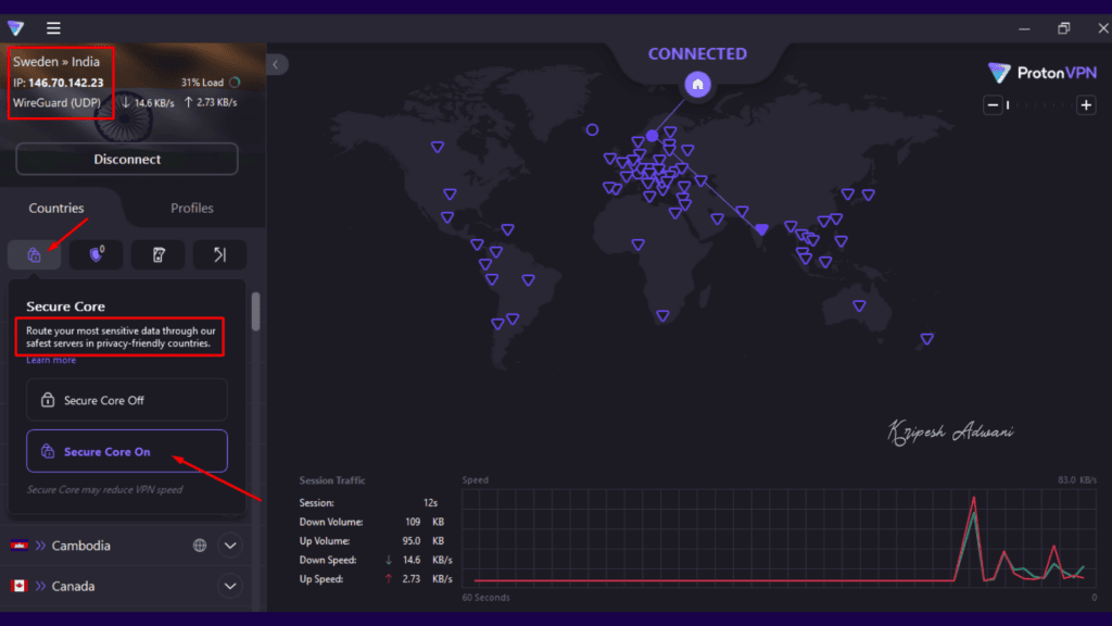 Proton VPN Review (2026) - Best Free VPN? 21 Secure core servers