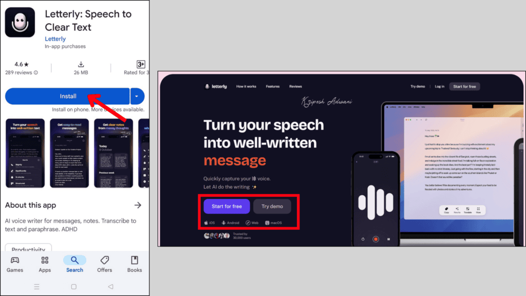 Step 1 Download Letterly App