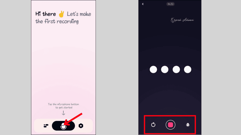 Step 4 Log in & Record