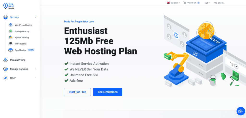 WebHostMost homepage
