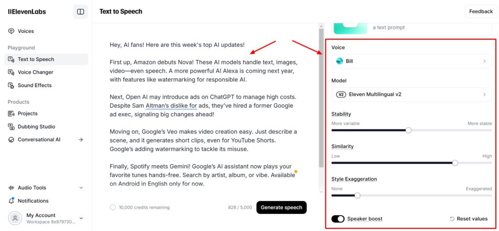 Elevenlabs- text to speech