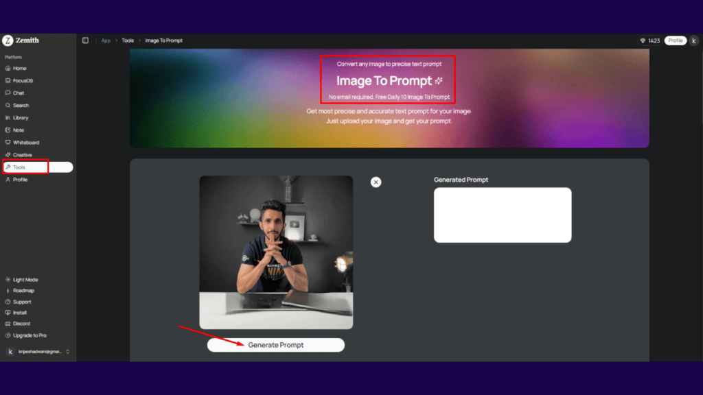 Zemith AI Review (2026) - King Of AIO AI Tools? 36 Image to Prompt Menu