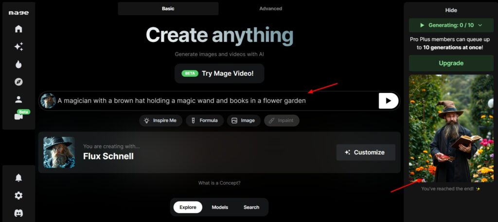 Mage AI - image generation