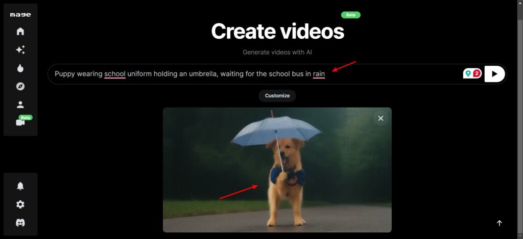Mage Space - video generation