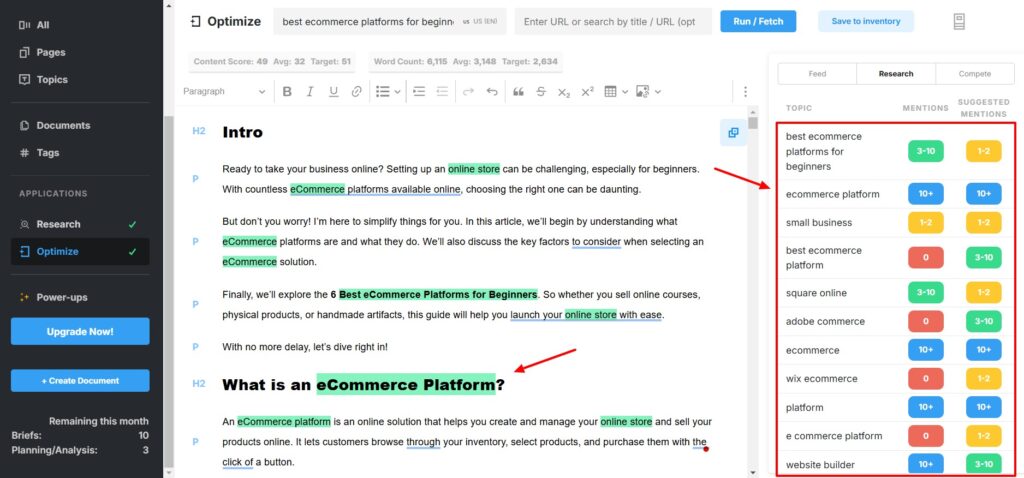 Marketmuse - AI content optimization
