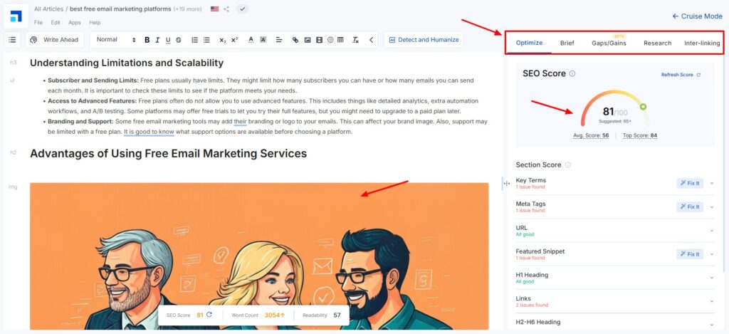 Scalenut - AI blog generation