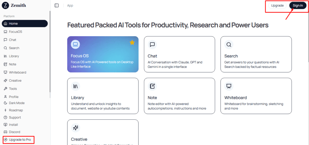 Zemith AI Review (2026) - King Of AIO AI Tools? 3 Step 2 Sign in to the App