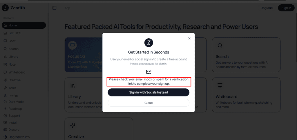 Zemith AI Review (2026) - King Of AIO AI Tools? 4 Step 3 Confirm and Log in