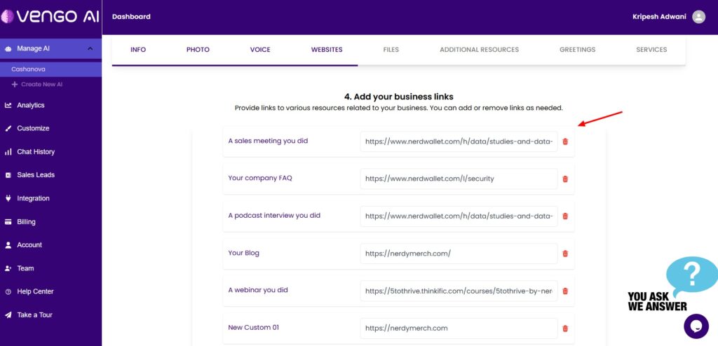 Vengo AI Review (2026) - Build AI Sales Agent For Cheap 13 Vengo AI - business links