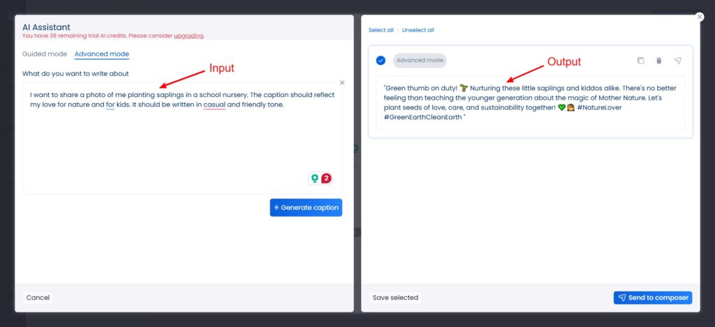 Vista Social - social posts with AI