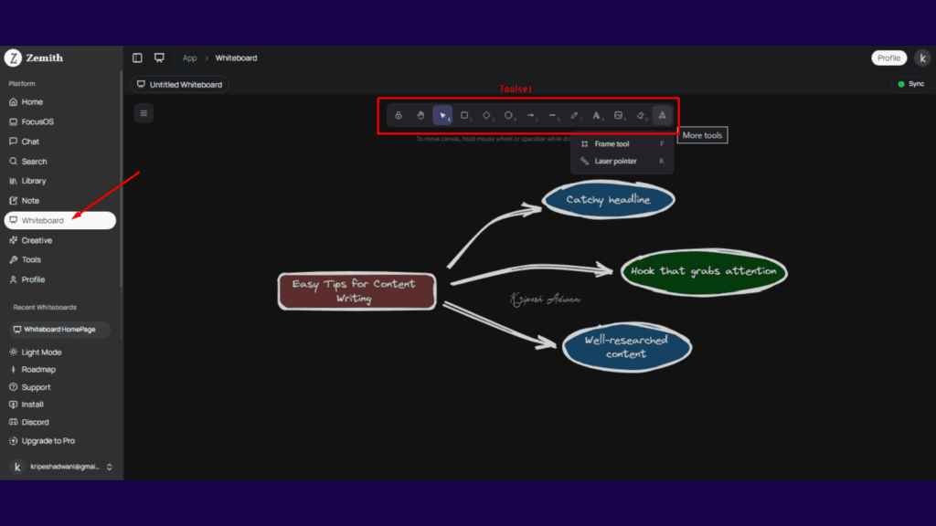 Zemith AI Review (2026) - King Of AIO AI Tools? 19 Zemith Whiteboard
