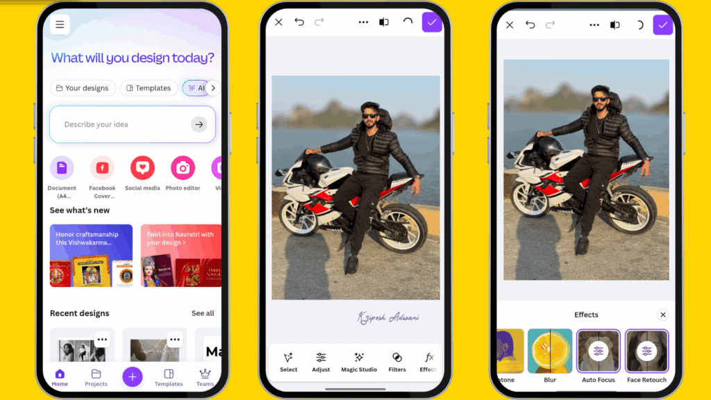 11 Best AI Photo Editor Apps for Android in 2026 (Tested & Ranked) 2 Canva UI