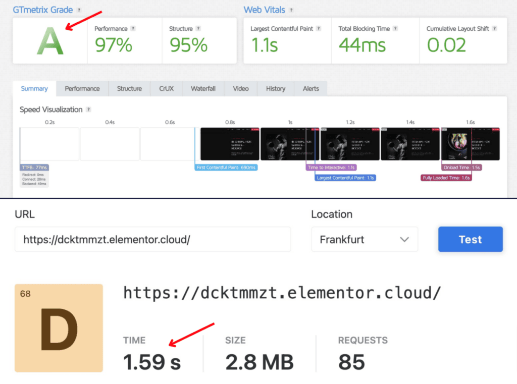 Elementor Hosting Review (2026) - Really The Best Hosting For Elementor? 5 Elementor-Hosting-speed-test-Europe