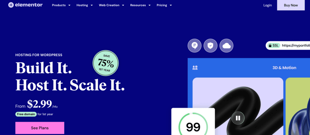 Elementor Hosting Review (2026) - Really The Best Hosting For Elementor? 1 Elementor hosting review - home page