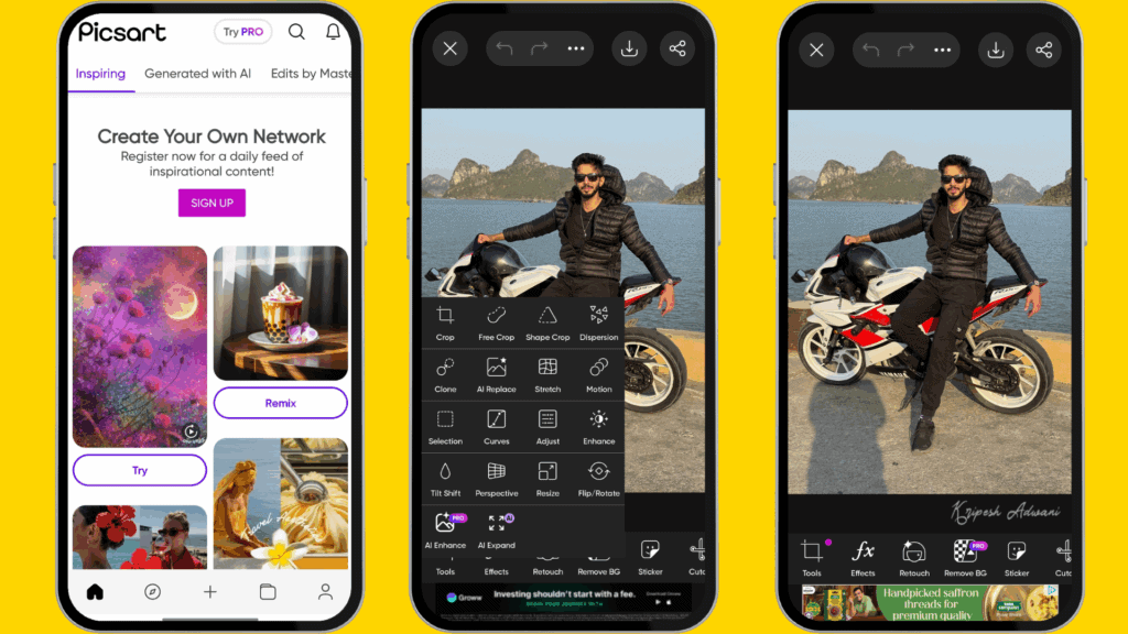 11 Best AI Photo Editor Apps for Android in 2026 (Tested & Ranked) 8 PicsArt UI