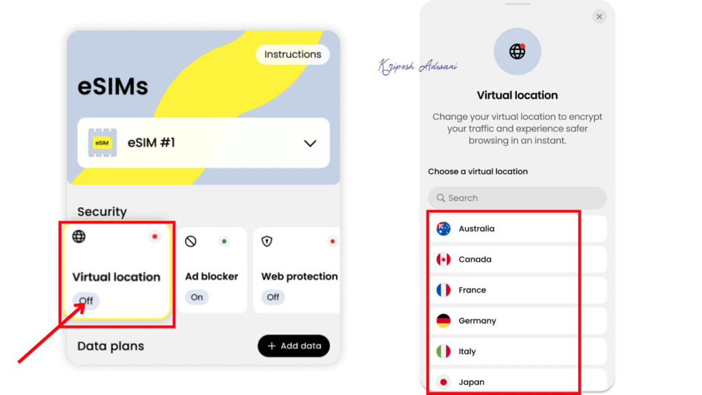 Saily eSIM Review (2026) - Best Affordable Travel eSIM Service? 5 Saily Virtual Location set up