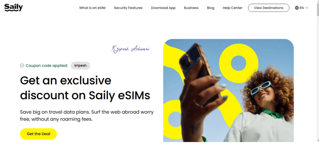 Saily eSIM Review (2026) - Best Affordable Travel eSIM Service? 1 Saily eSIM Review homepage