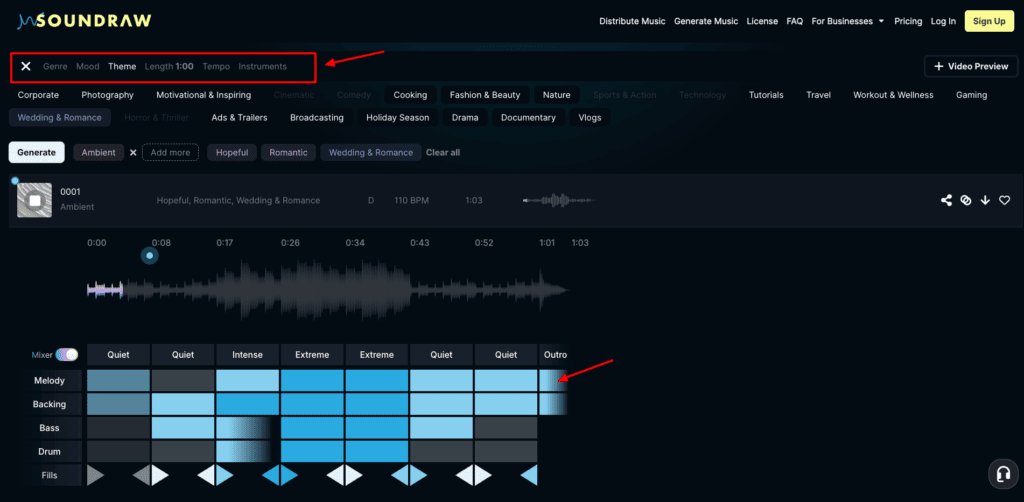 Soundraw AI music generator