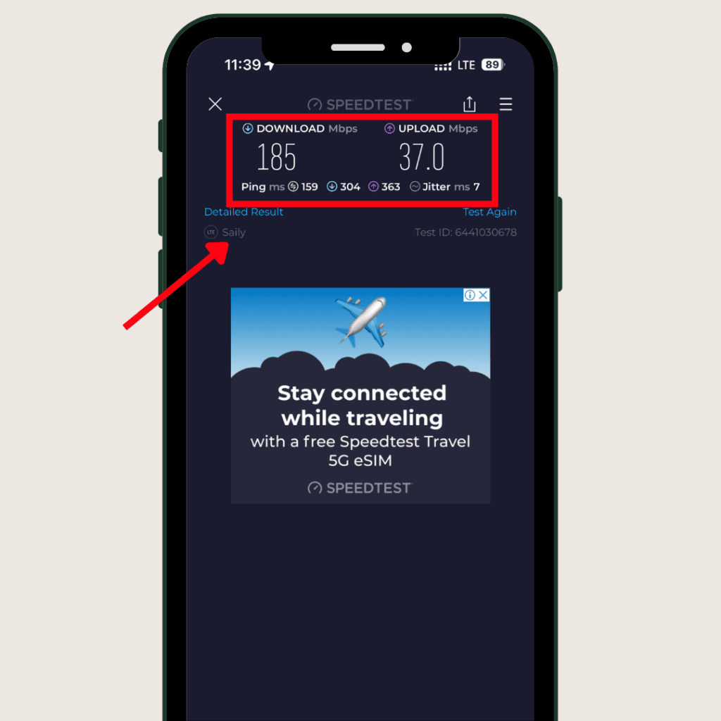How to Use eSIM While Traveling (2026): Step-by-Step Guide to Avoid Roaming Charges 10 Speedtest result after changing carrier