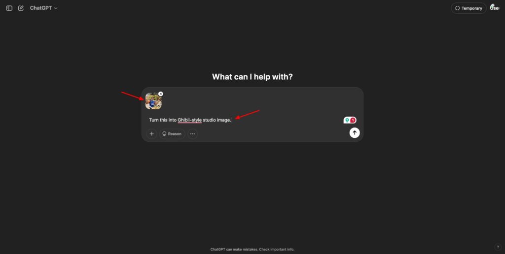 Generating Ghibli style art with ChatGPT