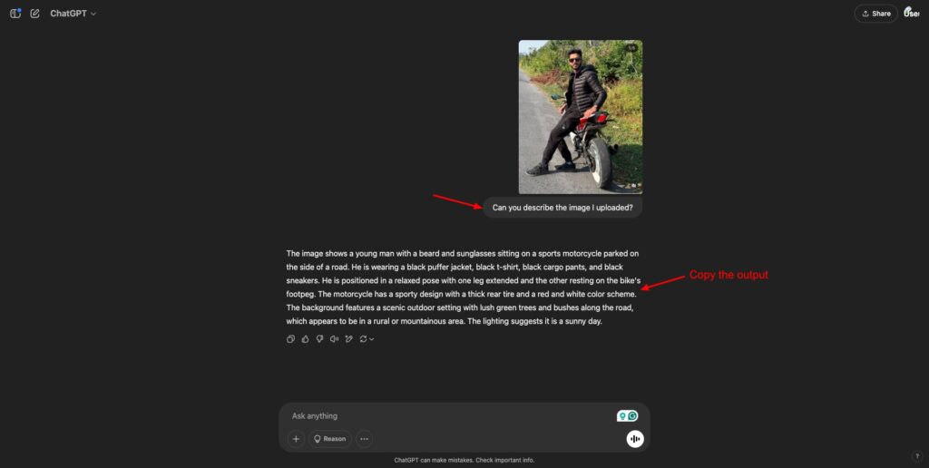 Generating prompt with ChatGPT