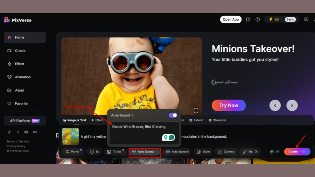 How To Create Ghibli Style AI Videos (FREE) 15 Pixverse AI Interface