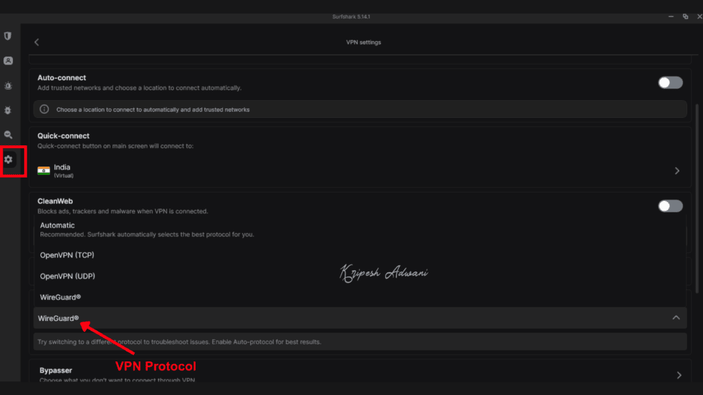 3 Best VPN for Gaming in India (2026) - Real Ping Tests 9 Step 3 Select the WireGuard Protocol
