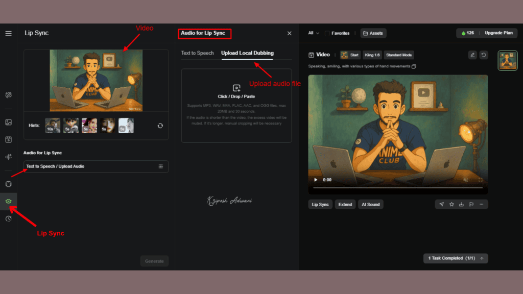 How To Create Ghibli Style AI Videos (FREE) 12 Step 4 Use Lip Sync to Add Audio
