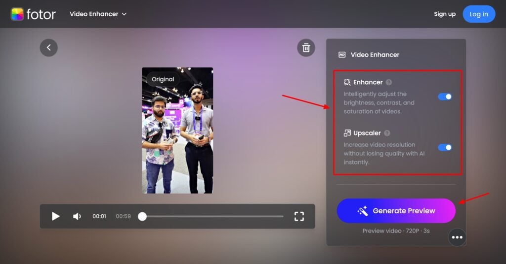 Fotor - AI video enhancer