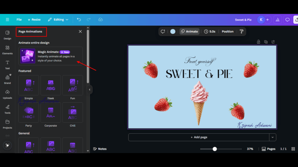 How to Use AI in Canva (2026): 12 Powerful Methods To Create Better Designs Faster 20 Magic Animate dashboard
