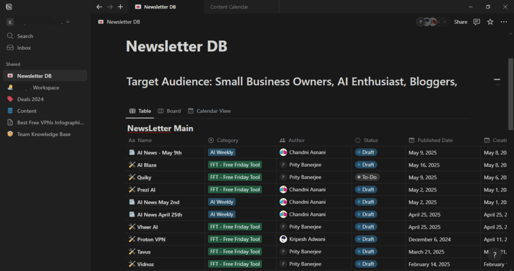 Notion Task Management