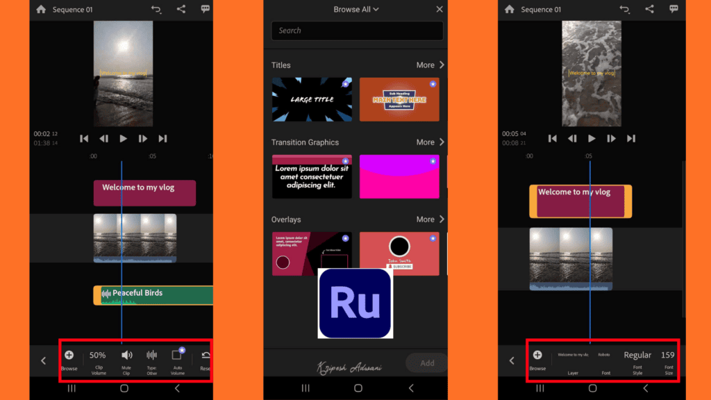 Premiere Rush Interface