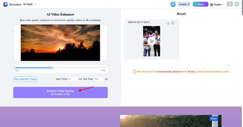 Remaker AI - Video enhancer