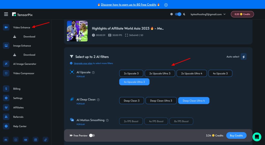 TensorPix - AI video enhancer