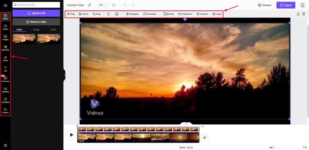 Vidnoz AI - video enhancer