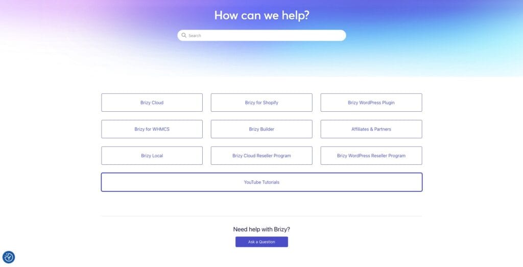 Brizy Cloud Review (2026) - AI Web Builder For Easy & Cheap Websites 12 Brizy Cloud Support