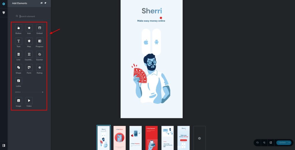 Brizy Cloud Review (2026) - AI Web Builder For Easy & Cheap Websites 8 Brizy Cloud - story creation