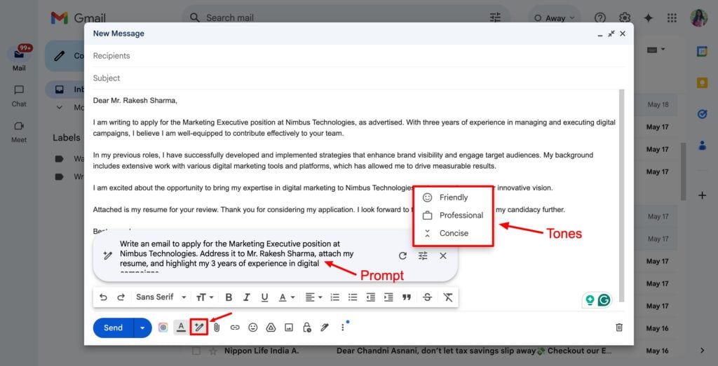 Mailmeteor email generation