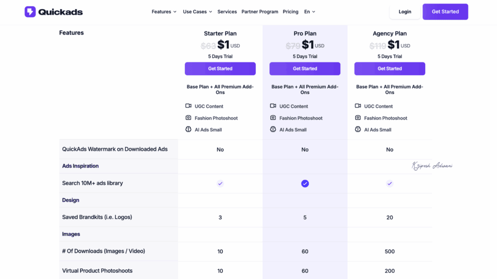 Regular Plans Pricing