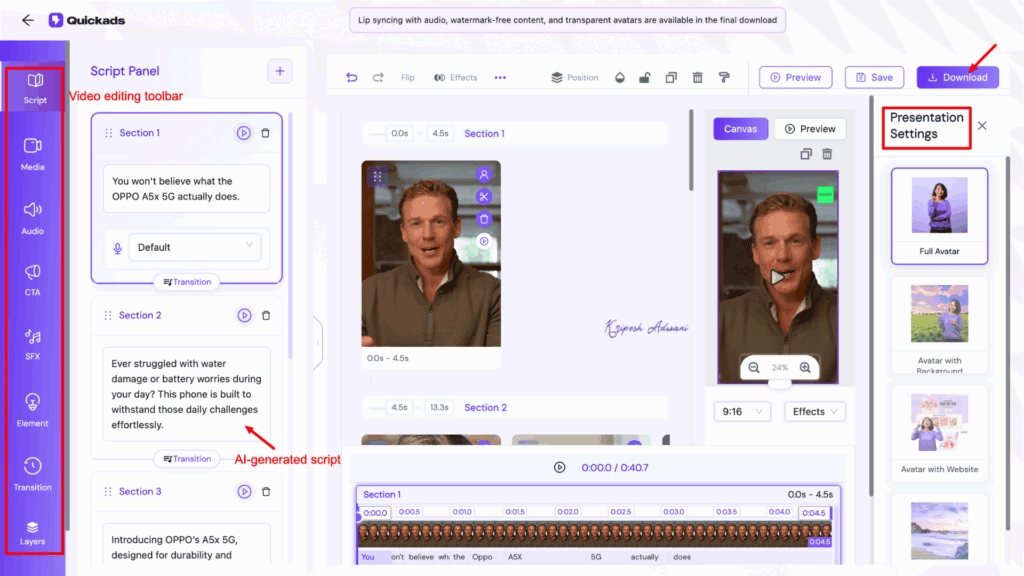 Video Editing Options