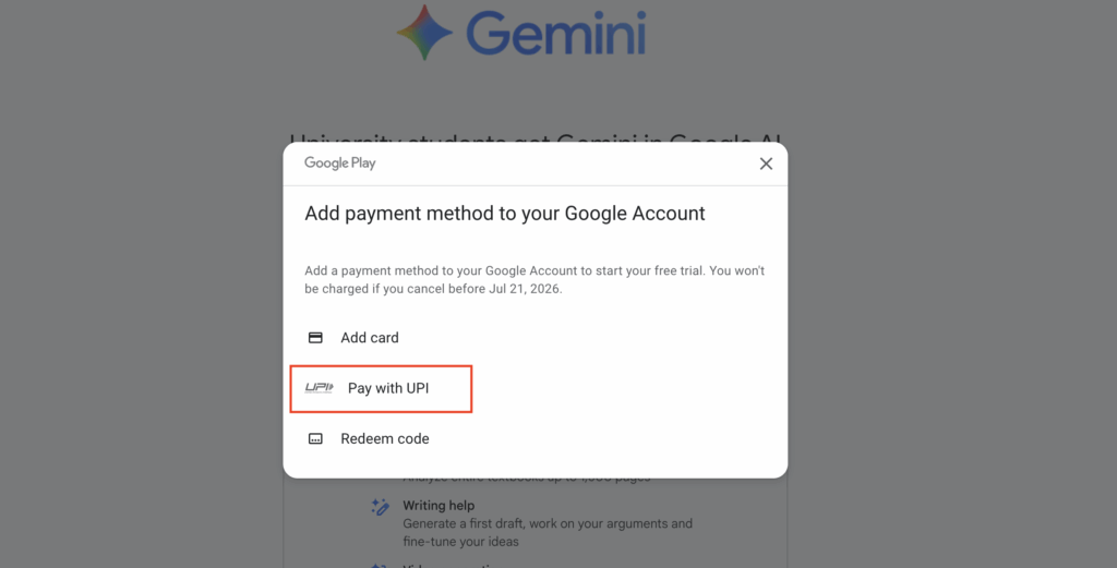 How to Get 2 TB FREE Google Cloud Storage In India (1 Year Offer) 12 Google One - Add Payment Method