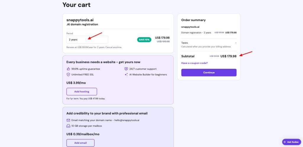7 Best Places to Buy .AI Domains (2026): AI Domain Guide + Hidden Costs to Avoid 8 Buying AI domain from Hostinger