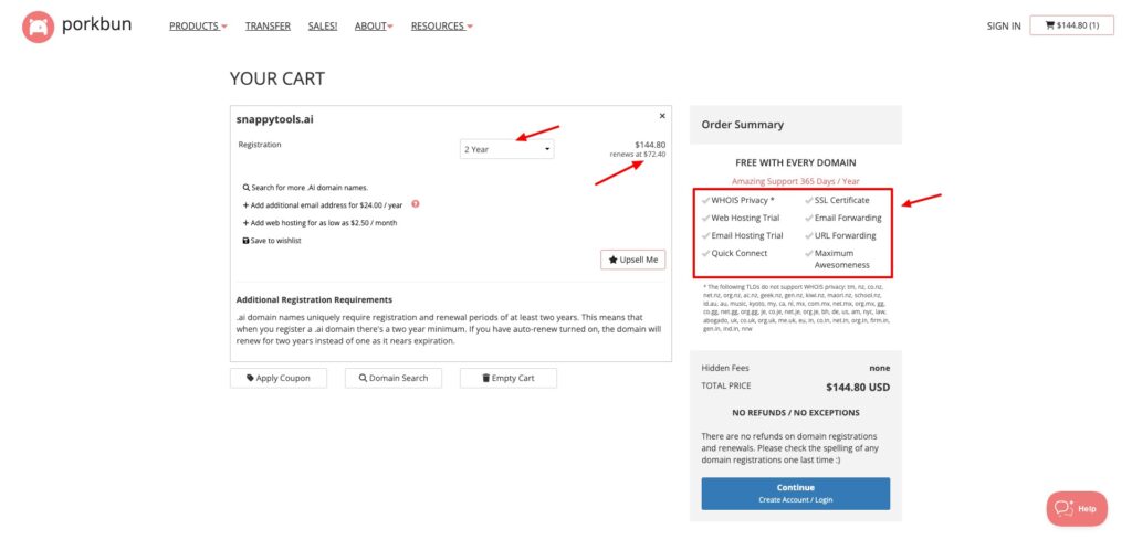 7 Best Places to Buy .AI Domains (2026): AI Domain Guide + Hidden Costs to Avoid 4 Buying AI domain from Porkbun