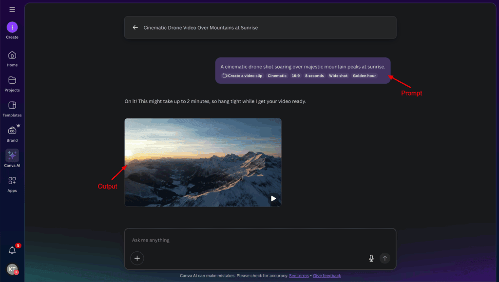 How to Use AI in Canva (2026): 12 Powerful Methods To Create Better Designs Faster 24 Canva AI Video Generator Prompt vs Output