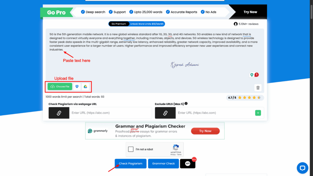9 Best Free Plagiarism Checker Tools for 2026 (Students & Writers) 8 Duplichecker UI
