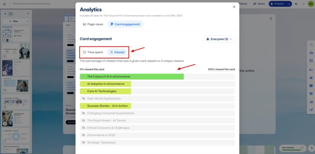 Gamma app - analytics