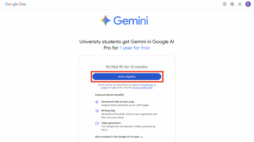 How to Get 2 TB FREE Google Cloud Storage In India (1 Year Offer) 1 Gemini Pro- Verify Eligibility