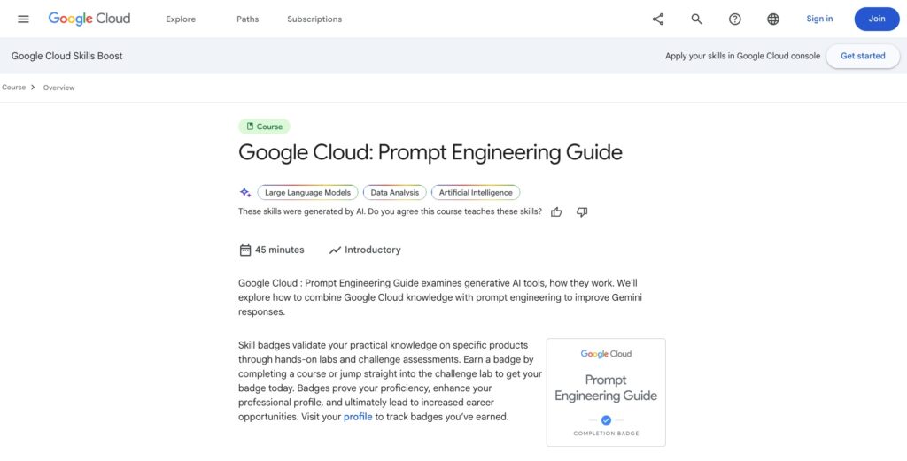 Google Cloud Prompt Engineering Guide