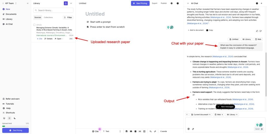 Jenni AI - Research paper analysis